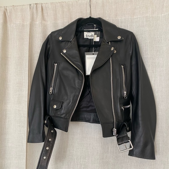 NWT Acne Leather Biker Jacket - Picture 5 of 10